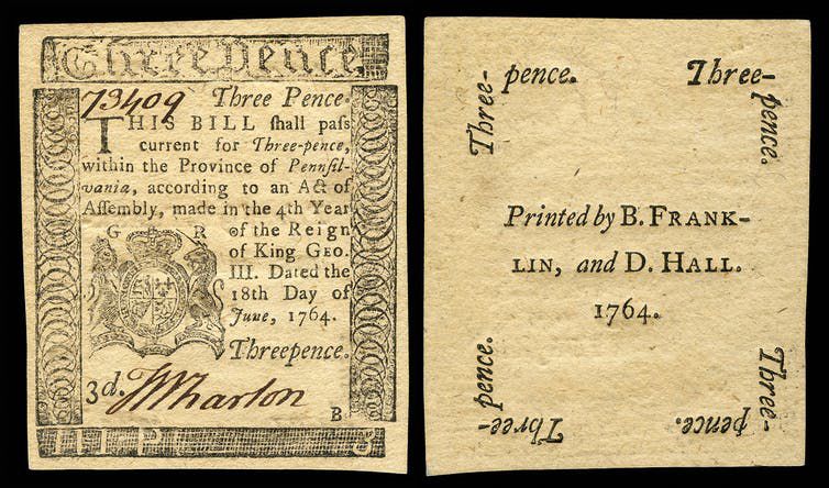 Three-pence note